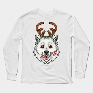 Christmas Samoyed Dog Long Sleeve T-Shirt